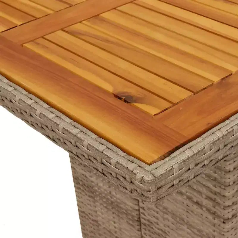 vidaXL Salon de jardin de salle à manger en résine tressée beige, grands matériaux résistants aux UV