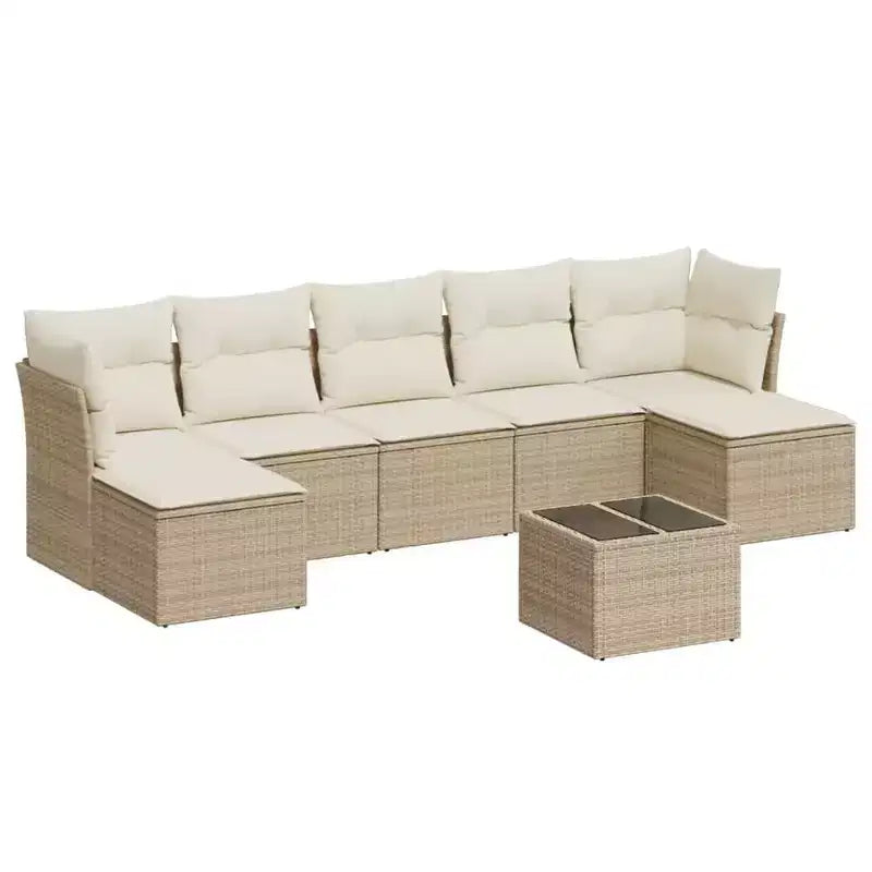 vidaXL Garden Sofa Set Beige