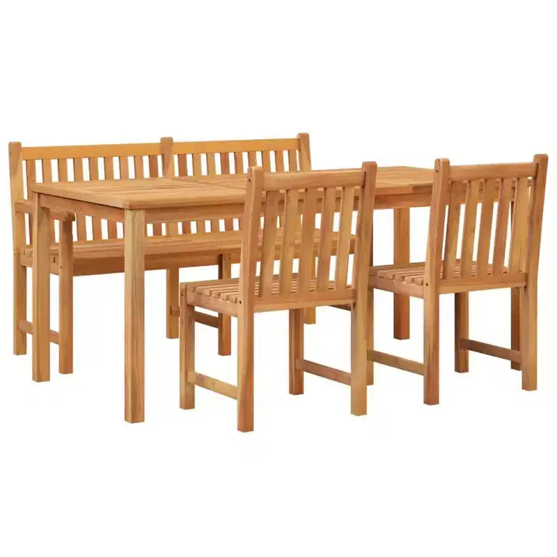 vidaXL Salon de jardin en teck 4 pièces durable