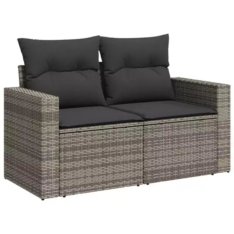 vidaXL Salon de jardin gris, gris foncé