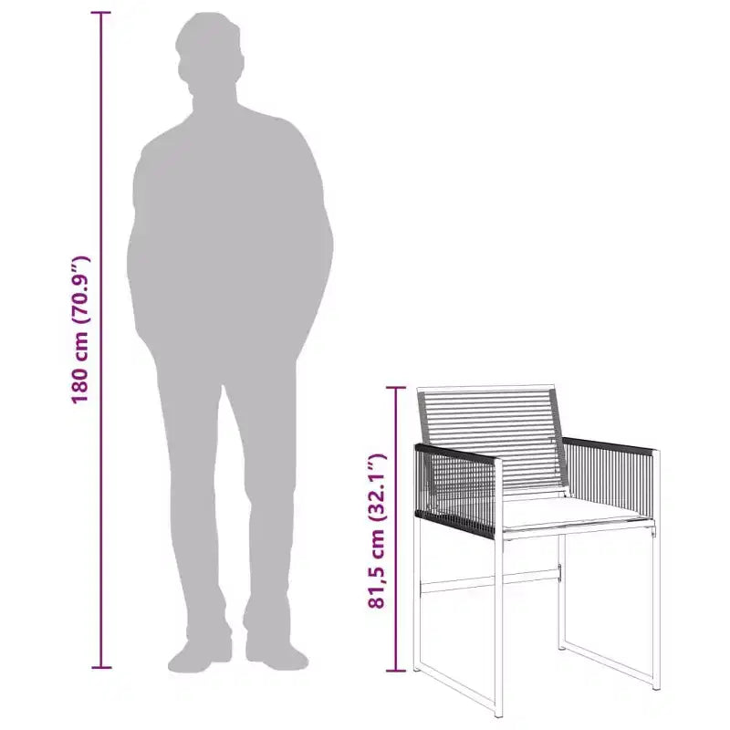 vidaXL Ensemble de salle à manger d'extérieur 9 pièces en résine tressée noire avec coussins, table rectangulaire en verre, chaises pliantes
