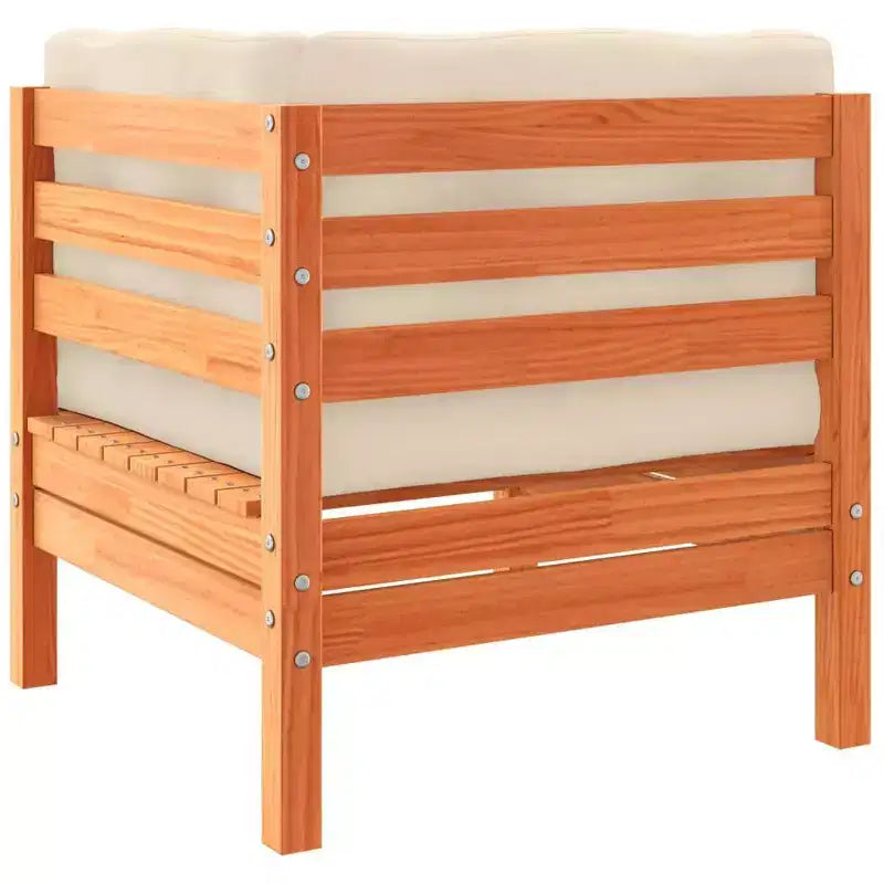 vidaXL Ensemble de canapés de jardin Marron cire Bois de pin massif Grande modularité