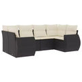 vidaXL Garden Sofa Set Black, Cream White