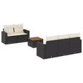 vidaXL Garden Sofa Set Black Poly Rattan Large Modular Garden Sofa Set
