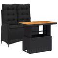 vidaXL Garden Dining Set Black and brown