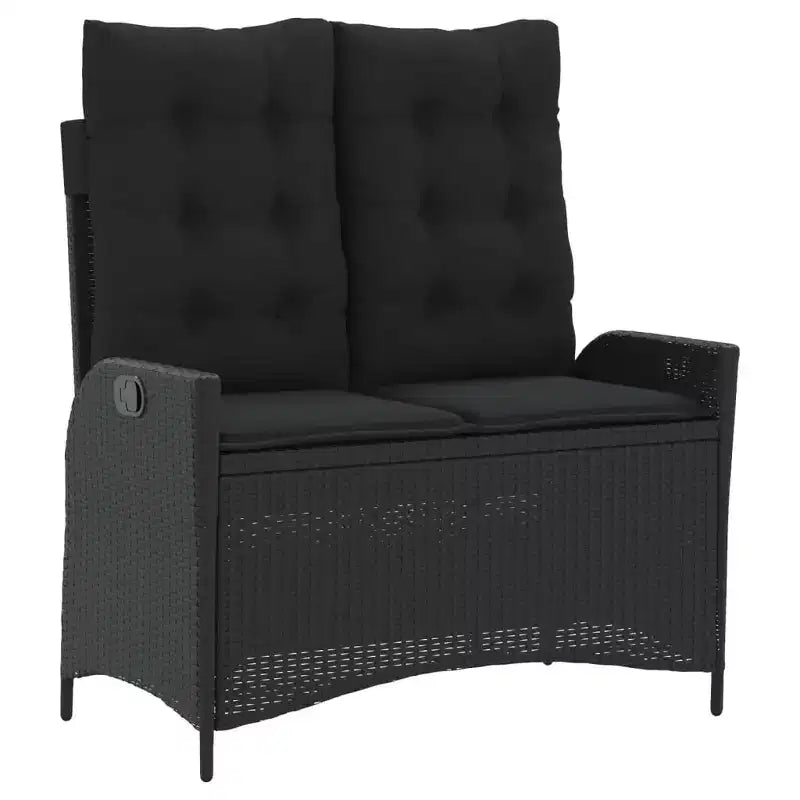 vidaXL Ensemble de salle à manger de jardin noir et marron
