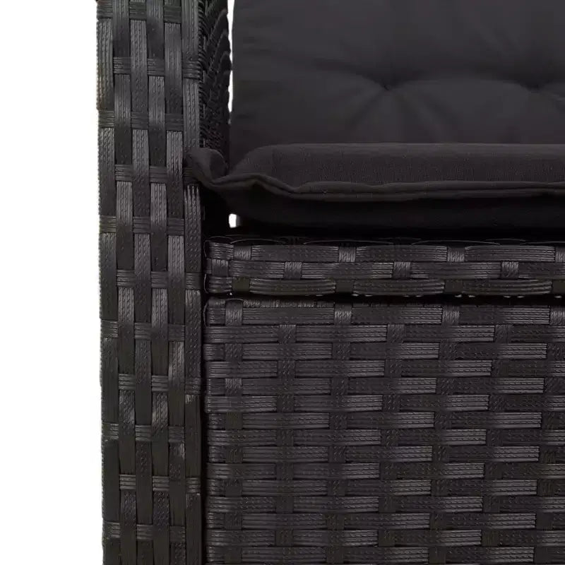 vidaXL Ensemble de salle à manger de jardin noir et marron