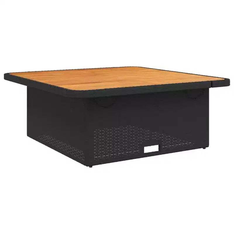 vidaXL Ensemble de salle à manger d'extérieur 5 pièces avec coussins - Chaises inclinables réglables et table relevable, rotin synthétique noir, mobilier d'extérieur résistant aux intempéries