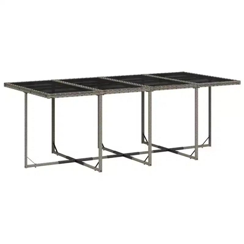 vidaXL Ensemble de salle à manger d'extérieur pliable 9 pièces en résine tressée grise avec coussins