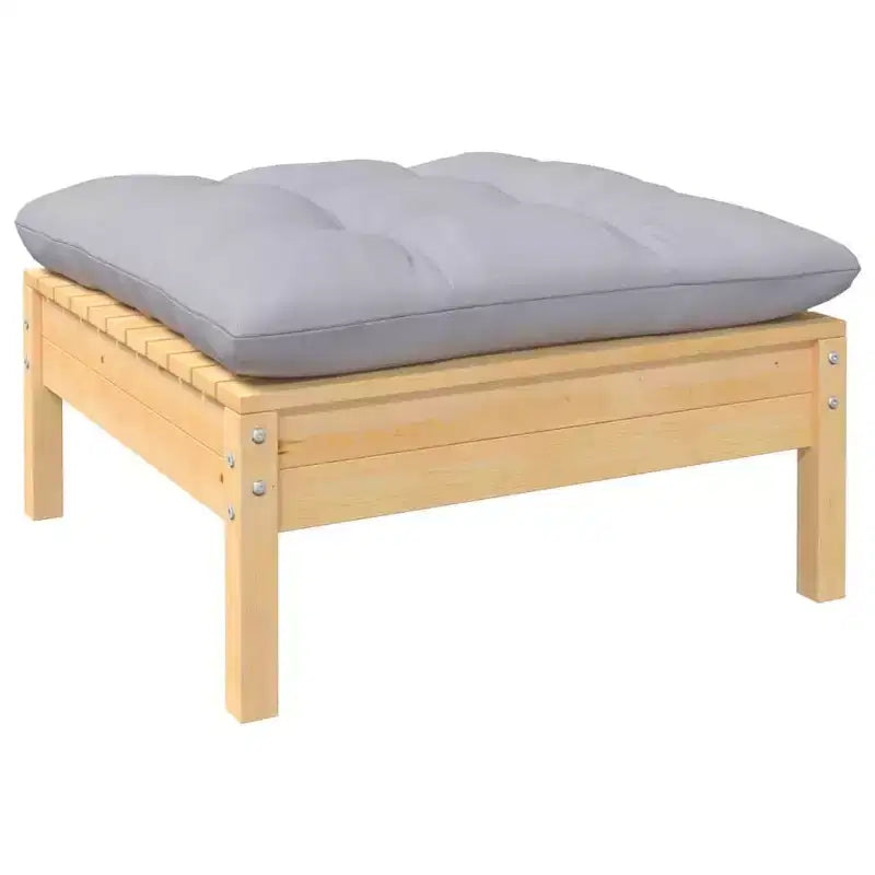 vidaXL Salon de jardin Coussins gris