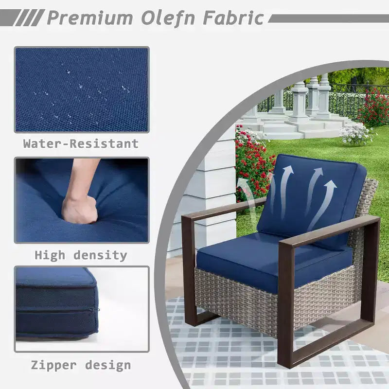 UPTIOT Ensemble de 5 chaises de jardin pour extérieur