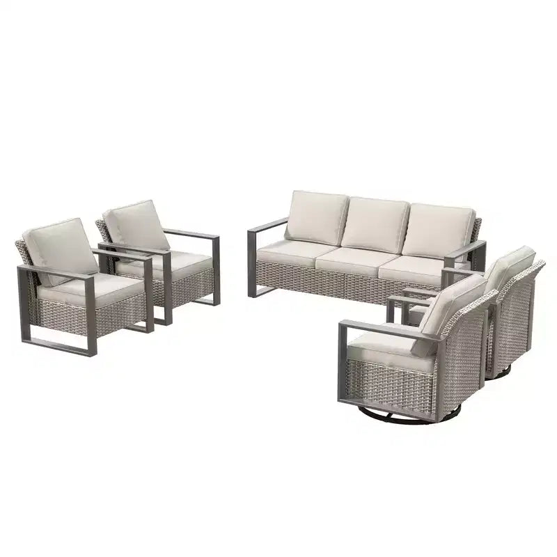 UPTIOT Ensemble de 5 chaises de jardin pour extérieur