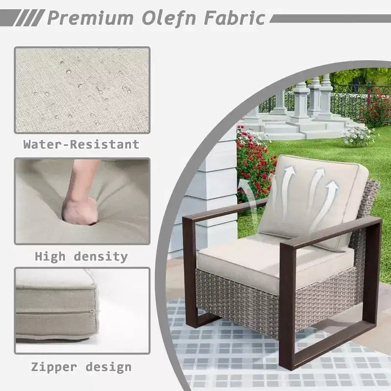 UPTIOT Ensemble de 5 chaises de jardin pour extérieur