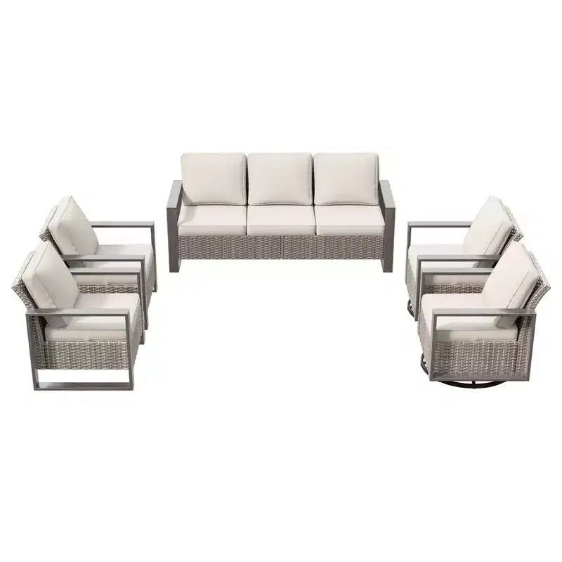UPTIOT 5-Piece Patio Furniture Chair Outdoor Conversation Set