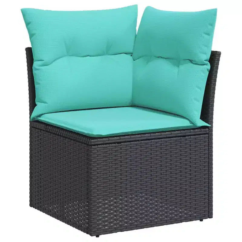 vidaXL Salon de jardin avec coussins, table et canapés 8 pièces en résine tressée