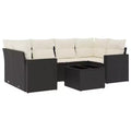 vidaXL Garden Sofa Set Black PE Rattan Large Garden Sofa Set