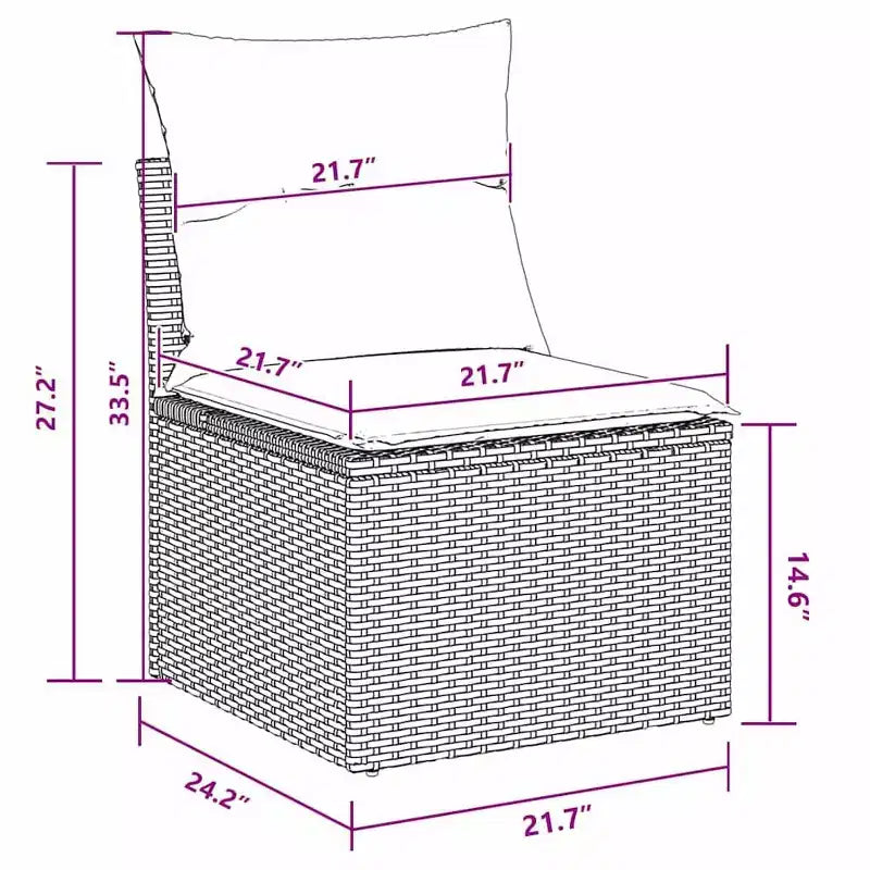 vidaXL Salon de jardin avec coussins 3 pcs Résine tressée noire