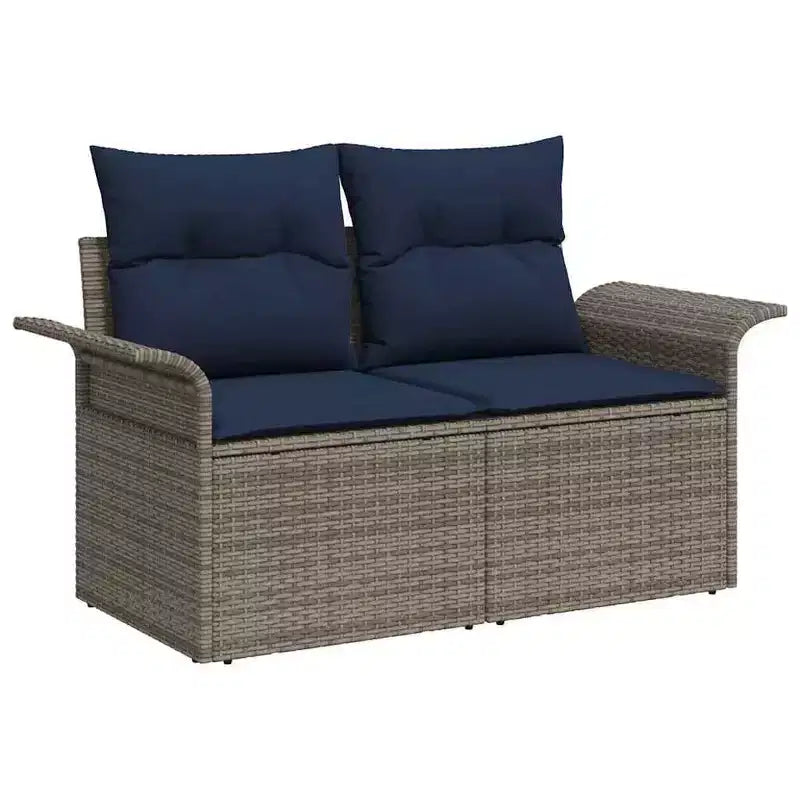 vidaXL Salon de jardin avec coussins 4 pcs Résine tressée marron