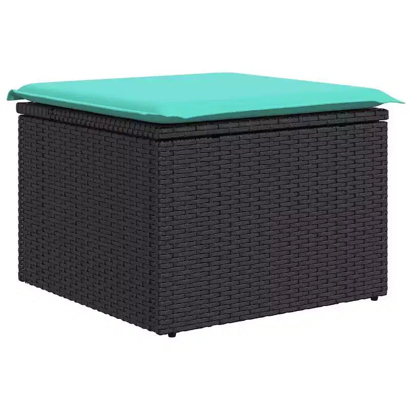 vidaXL Salon de jardin avec coussins 4 pcs Résine tressée marron