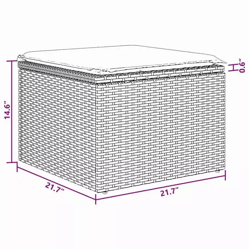 vidaXL Salon de jardin avec coussins 4 pcs Résine tressée marron