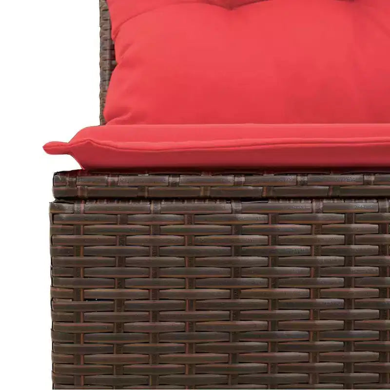 vidaXL Salon de jardin 7 pcs en résine tressée marron - Marron
