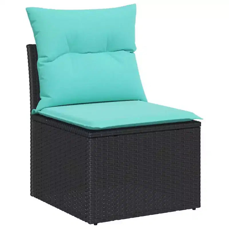vidaXL Salon de jardin 7 pcs en résine tressée marron - Marron