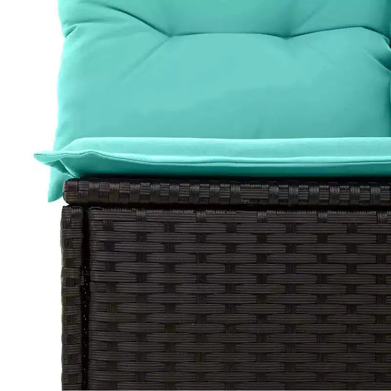 vidaXL Salon de jardin 7 pcs en résine tressée marron - Marron