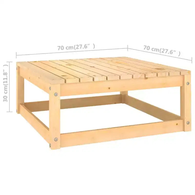 vidaXL Salon de jardin canapé extérieur avec coussins Bois massif