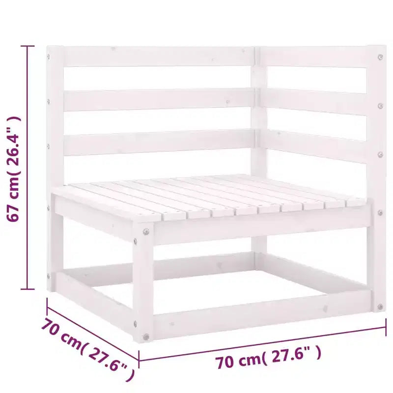 vidaXL Salon de jardin canapé extérieur avec coussins Bois massif