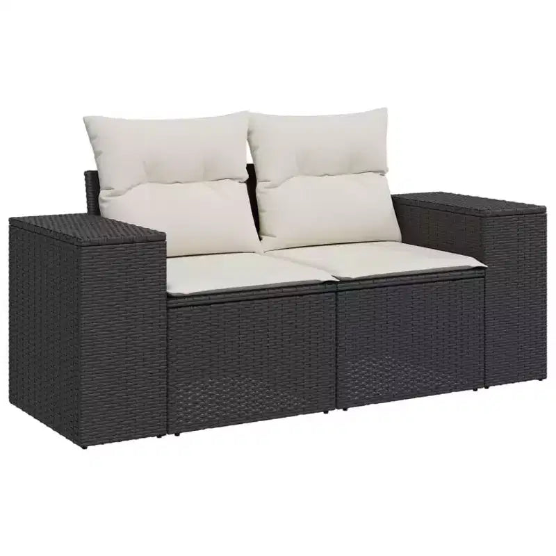 vidaXL Salon de jardin 11 pièces avec coussins en rotin synthétique modulable