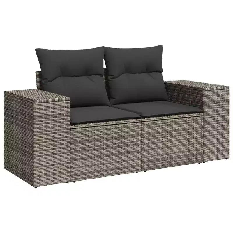 vidaXL Salon de jardin 11 pièces avec coussins en rotin synthétique modulable