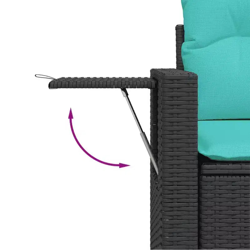 vidaXL Salon de jardin 4 pièces en résine tressée avec coussins