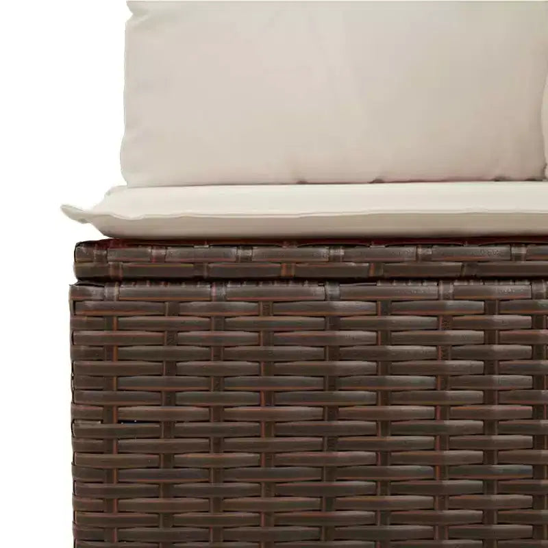 vidaXL Salon de jardin 8 pcs avec coussins résine tressée noir