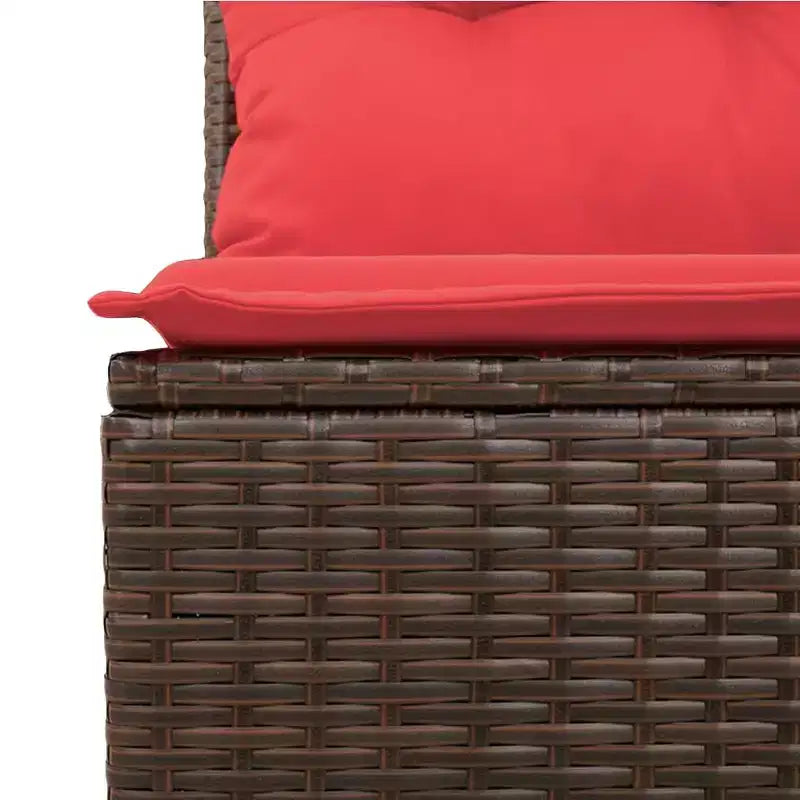 vidaXL Salon de jardin avec coussins, modulable, 6 pièces, résine tressée