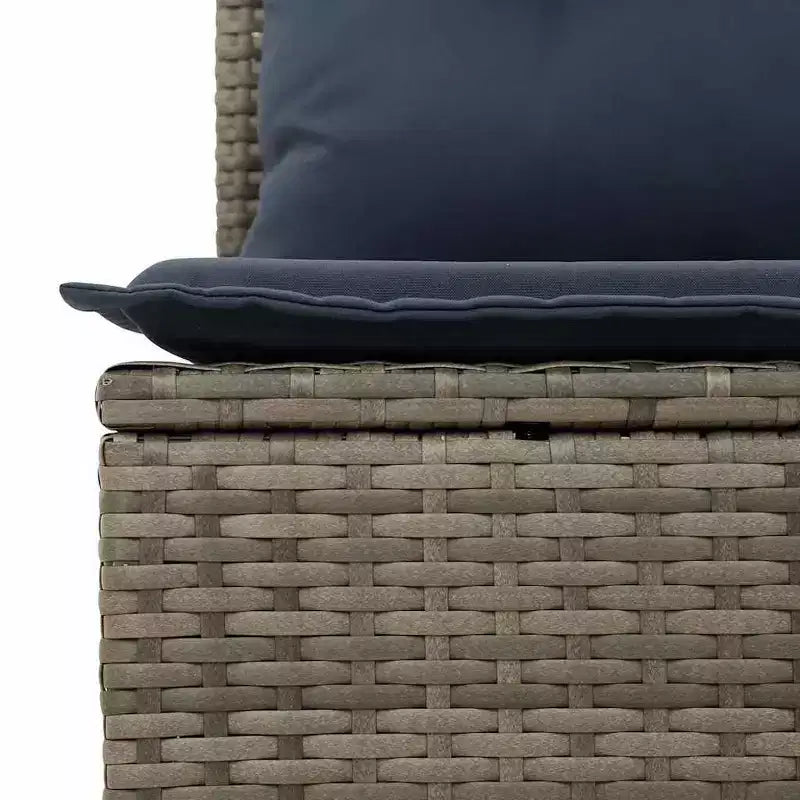 vidaXL Salon de jardin avec coussins, modulable, 6 pièces, résine tressée