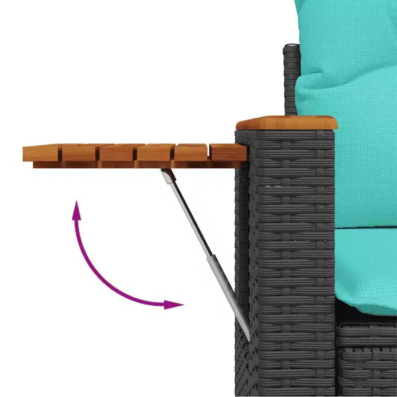 vidaXL Salon de jardin 6 pièces en résine tressée avec coussins