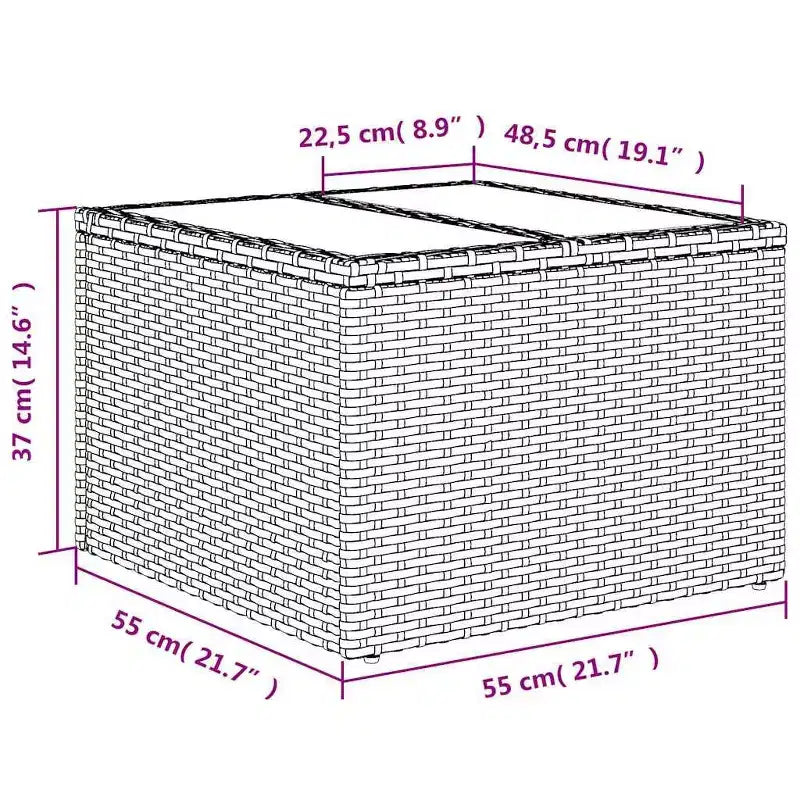 vidaXL Salon de jardin 11 pcs avec coussins résine tressée marron