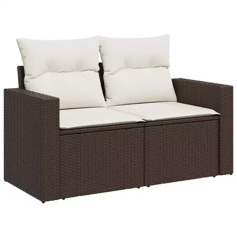 vidaXL Salon de jardin 11 pièces avec coussins, en résine tressée, plusieurs coloris