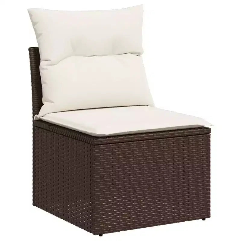 vidaXL Salon de jardin 11 pièces avec coussins, en résine tressée, plusieurs coloris