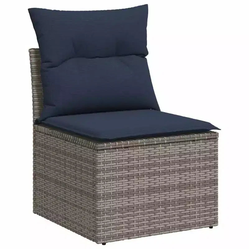vidaXL Salon de jardin 11 pièces avec coussins, en résine tressée, plusieurs coloris