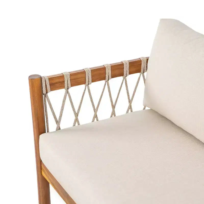Christopher Knight Home Adalyn Ensemble de 4 pièces de sièges d'extérieur en bois d'acacia avec table et coussins