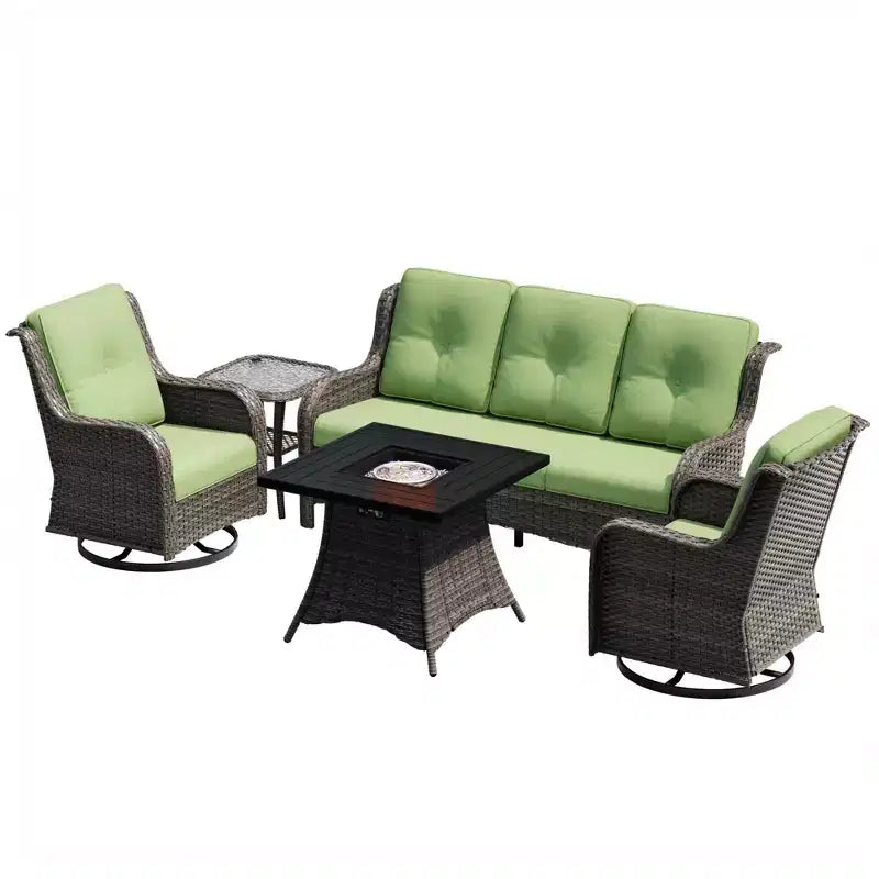 Salon de jardin UPTIOT avec brasero carré