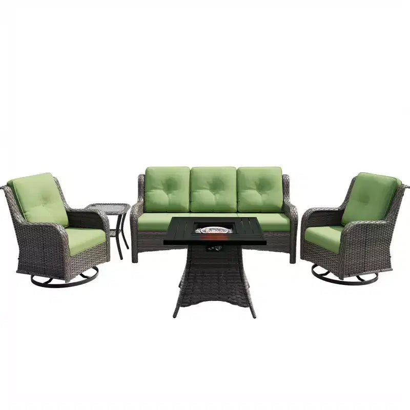 Salon de jardin UPTIOT avec brasero carré
