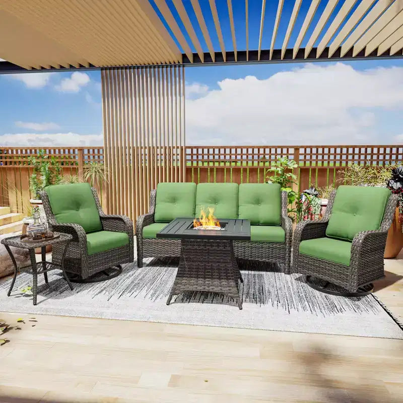 Salon de jardin UPTIOT avec brasero carré