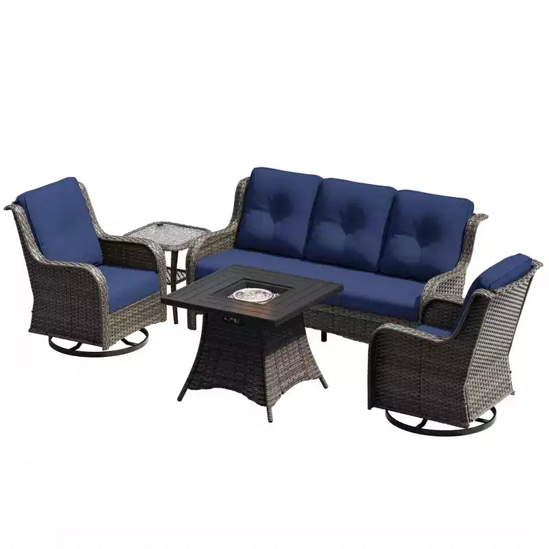 Salon de jardin UPTIOT avec brasero carré