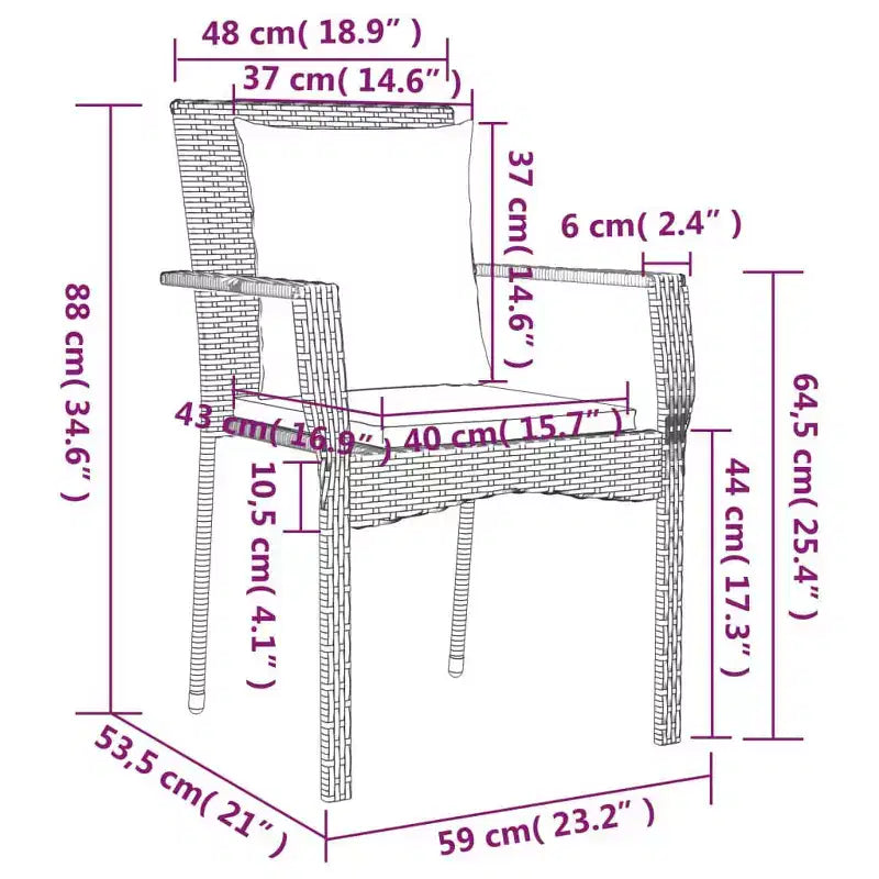 Set de salle à manger de jardin vidaXL