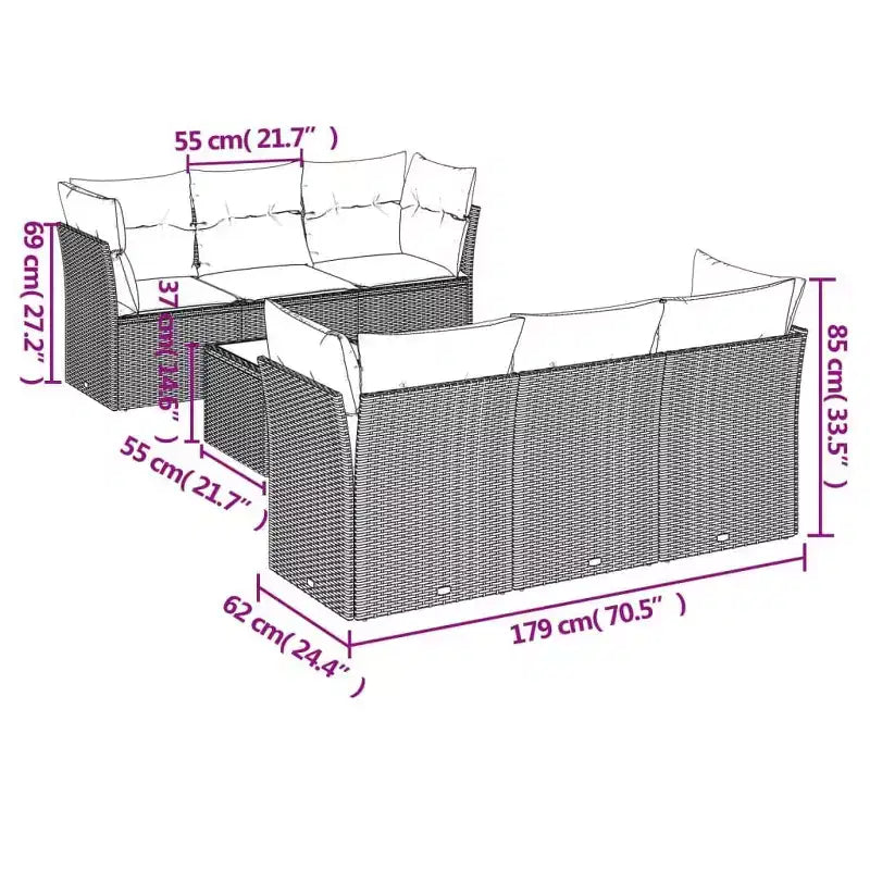 vidaXL Salon de jardin - Choisissez votre couleur pour la terrasse