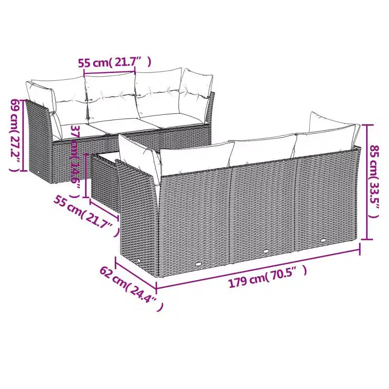 vidaXL Salon de jardin - Choisissez votre couleur pour la terrasse