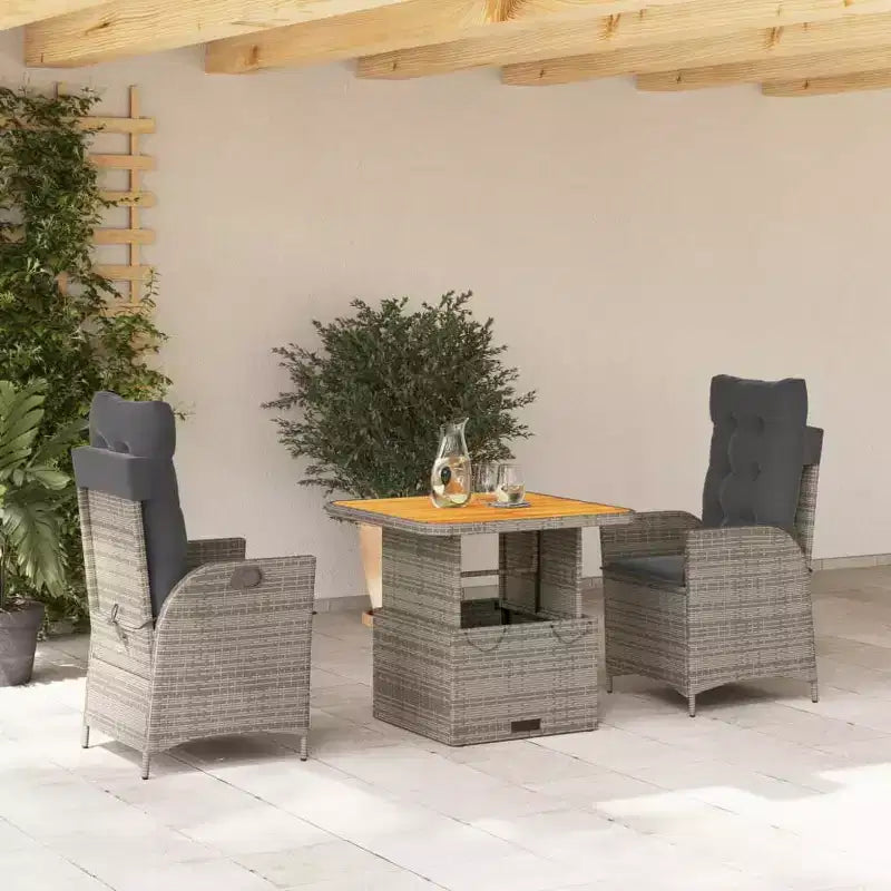 vidaXL Ensemble de salle à manger d'extérieur avec coussins