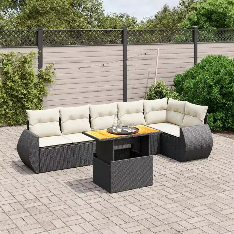 vidaXL Salon de jardin avec coussins et table en différents coloris
